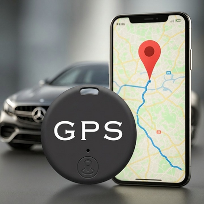 Compact Real-Time Location Tracker with Motion Alert for Vehicles, Luggage & Valuables – 2-Pack Magnetic GPS Device for iOS & Android