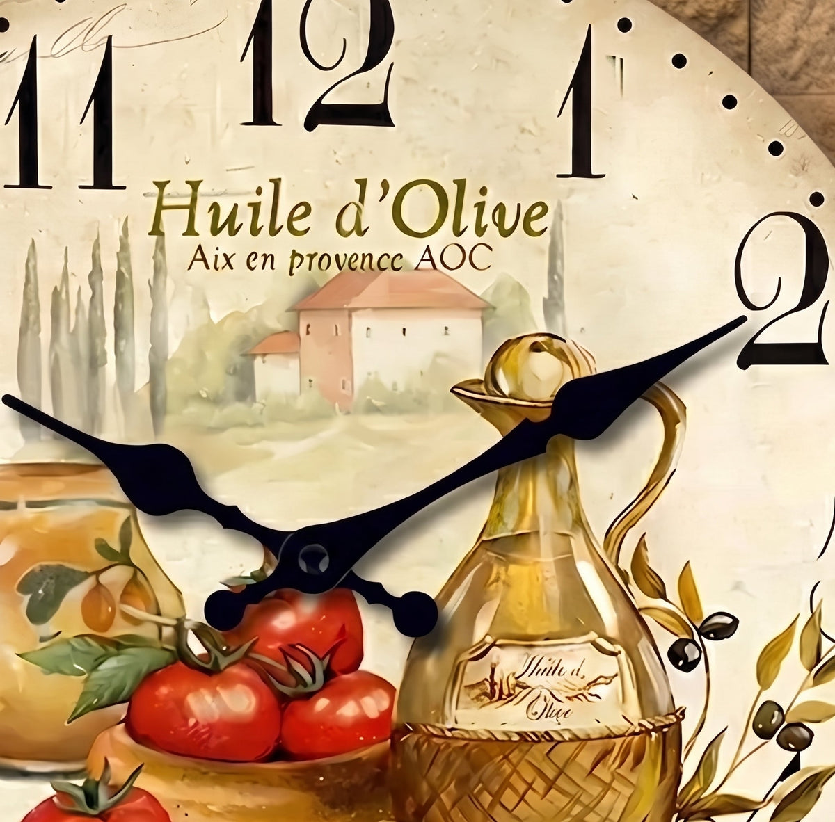Classiqua Wall Clock Decor - Provençal Style Wooden, Silent Design