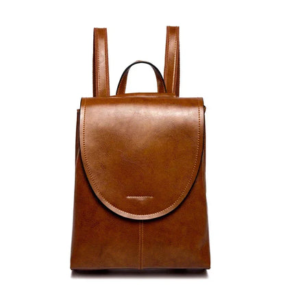Women's Leather Backpack Purse | Multi-Compartment Daypack for Work, Travel, School & Everyday | Genuine Leather Shoulder Bag with Padded