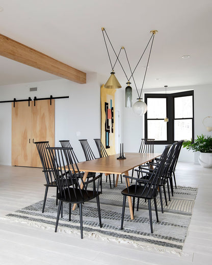Modular Sculptural Ceiling Light with Adjustable Sections & Custom Finish Options for Dining Room Kitchen Living Room