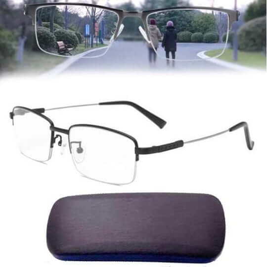 Progressive Reading Glasses with Auto-Focus Technology and Blue Light Filter for Presbyopia