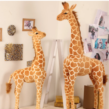 Jirafa de peluche gigante | Animal de peluche extragrande con diseño realista | Compañero suave y adorable para niños