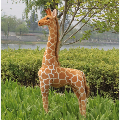 Jirafa de peluche gigante | Animal de peluche extragrande con diseño realista | Compañero suave y adorable para niños