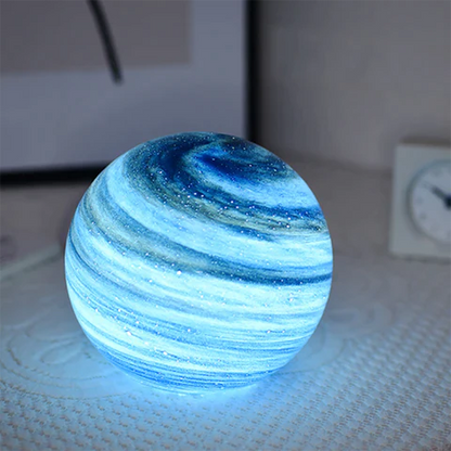 Glass Moon Lamp – 16 Color Changing LED Night Light, USB Powered Decorative Table Lamp
