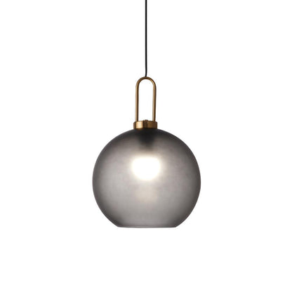 Glass Globe Hanging Light Fixture with Adjustable Cord for Dining Room Kitchen Island Bedroom Modern Minimalist Ceiling Pendant Lamp