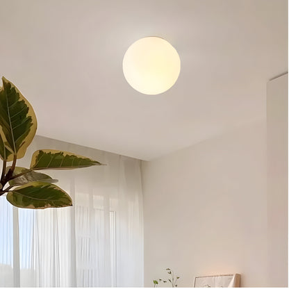 Aplique esférico con pantalla de acabado mate para habitaciones medianas – Casquillo E27 – Diseño minimalista moderno para dormitorios, recibidores y salas de estar