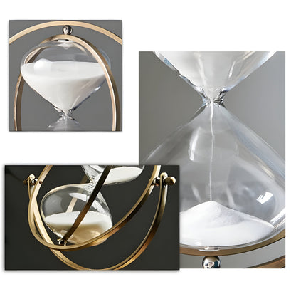 GleamHour Hourglass Sand Timer - Brass Frame, 30 Minute Measurement