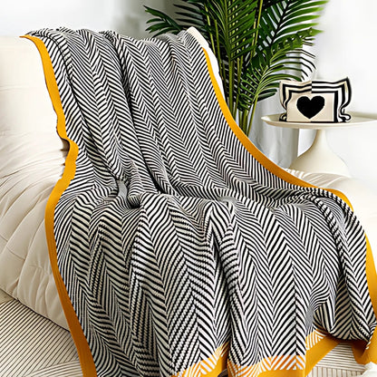 Glenwood Chevron Blanket - Ultra-Soft Acrylic, Lightweight Design