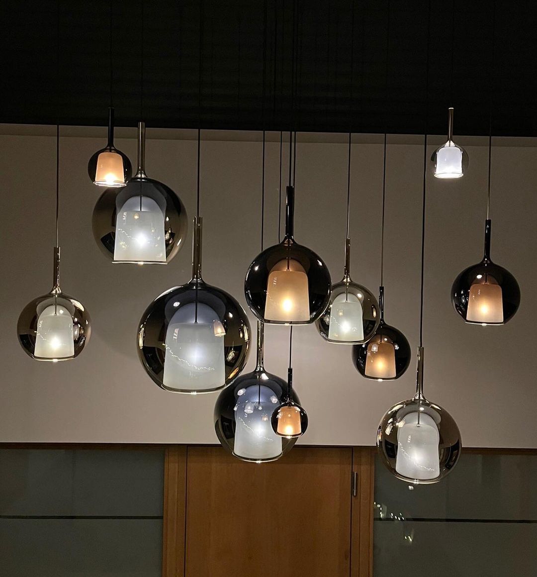 Glass Dome Hanging Ceiling Light 10 Inch for Kitchen Island Dining Room Indoor Pendant Fixture Adjustable Wire Metal Hardware