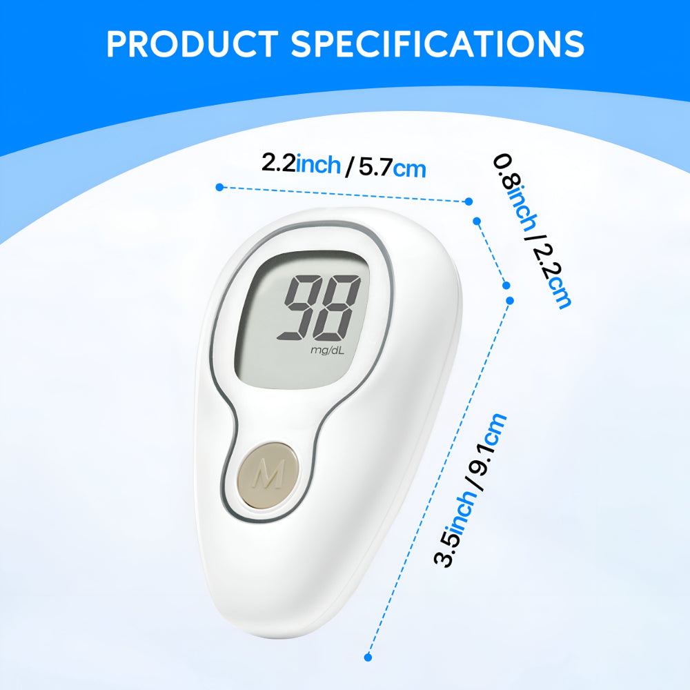 Digital Glucose Monitor Kit | Rapid Results Blood Sugar Testing Device | Compact Solution for Home and Travel