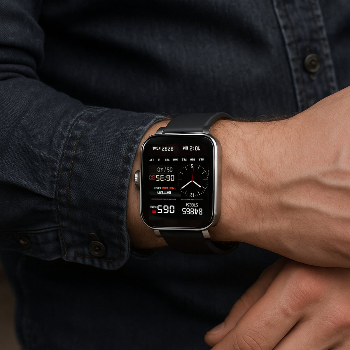 HealthTrack | Reloj inteligente con seguimiento de actividad, análisis del sueño y notificaciones inteligentes