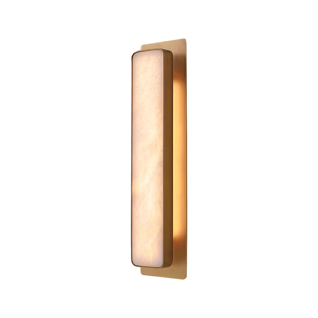 Aplique de pared dorado con latón y mármol – Elegante lámpara LED de pared de 6W para interiores modernos