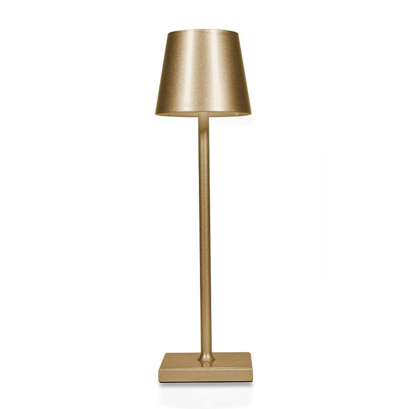 Rechargeable LED Touch Table Lamp with 3-Level Dimmer | Cordless Portable Desk Light for Indoor & Outdoor Use | IP54 Waterproof Metal Lamp