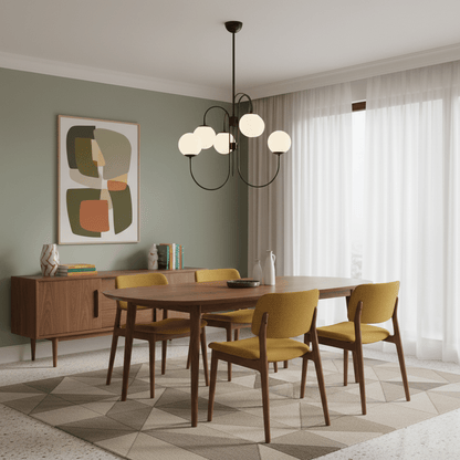 Multi-Arm Ceiling Light Fixture Metal Frame Frosted Glass Shades Gold Black White 30 Inch Diameter Living Room Dining Room Bedroom Overhead