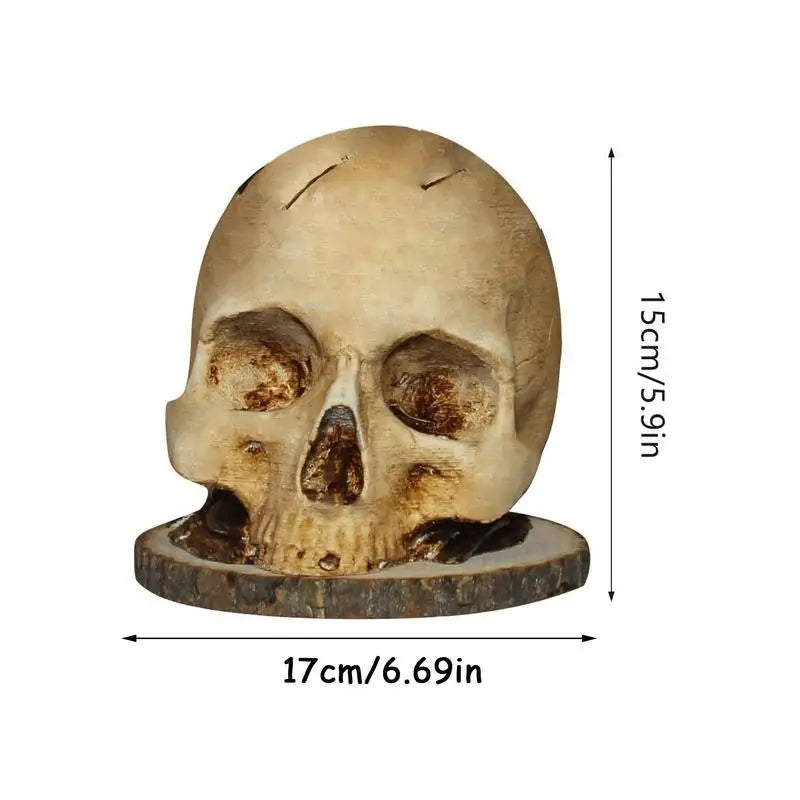 Gothic Culinary | Skull Knife Holder with Hand-Painted Design | Unique Storage Solution for Kitchen Decor