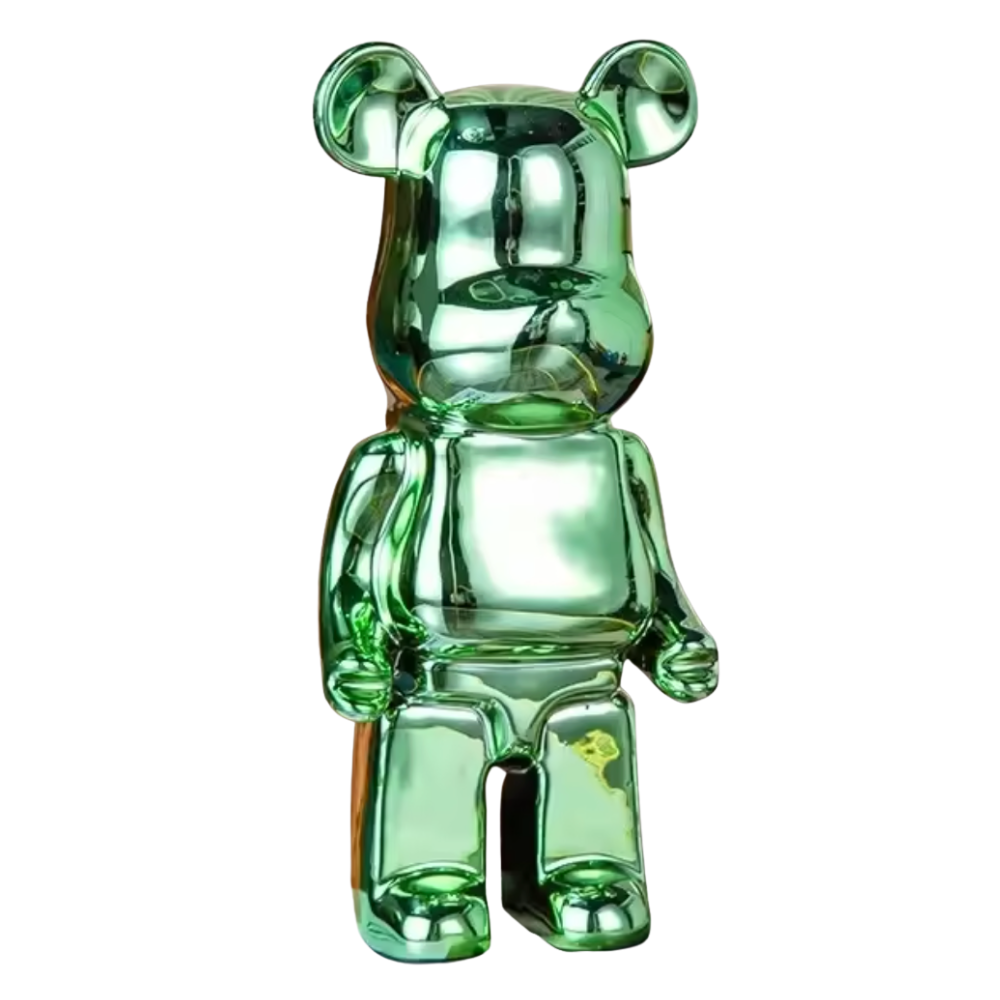 Abstract Bear Figurine Resin Sculpture Modern Home Decor Statue Art Piece for Shelves Desk Office Living Room Colorful Animal Accent Gift