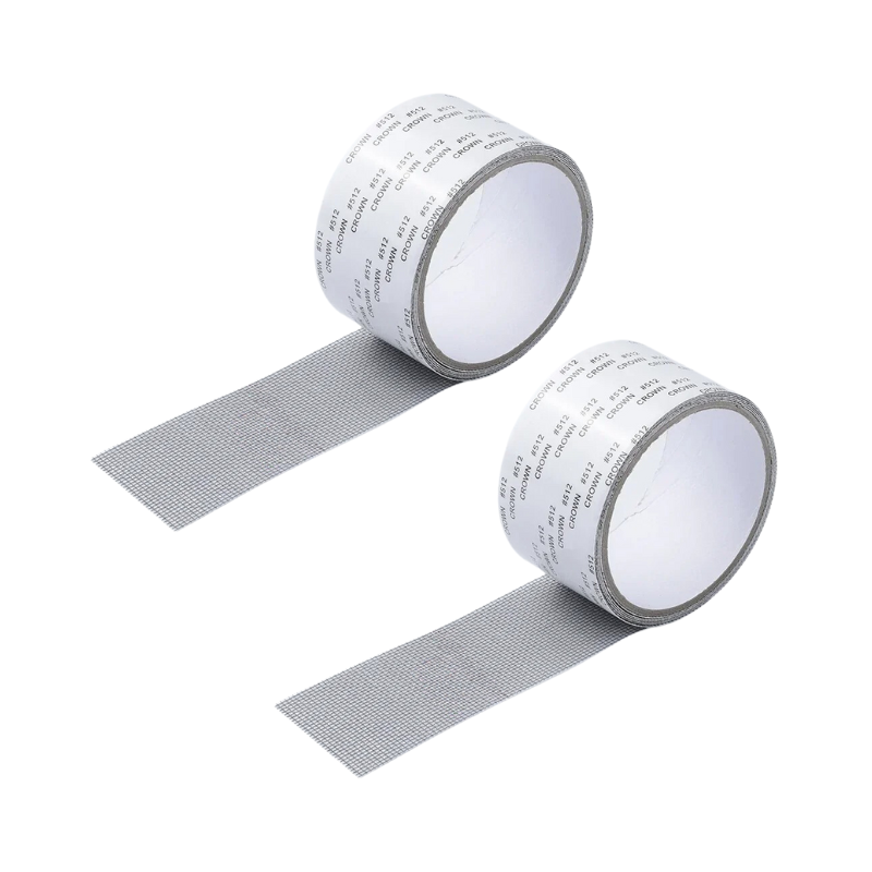Window Screen Repair Patch Kit – Self-Adhesive Fiberglass Mesh Tape for Torn & Ripped Screens, Gray Black White Options for Door Window