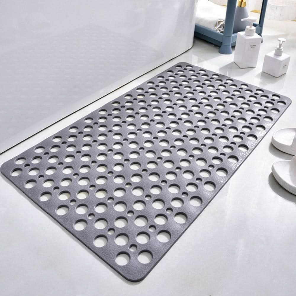 Non-Slip Textured Bath Mat with Suction Cups for Shower and Tub Safety Gray Blue White Pink Green Yellow Available