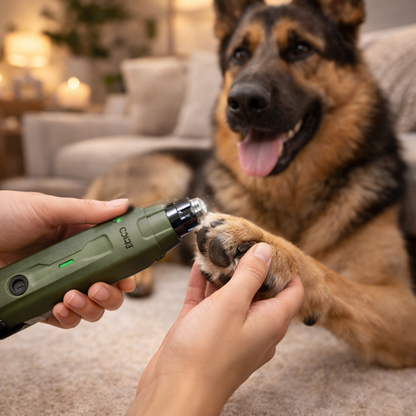 Cortauñas eléctrico recargable e inalámbrico para perros, recortador de uñas silencioso con luz LED, amoladora de uñas para mascotas para peluquería canina