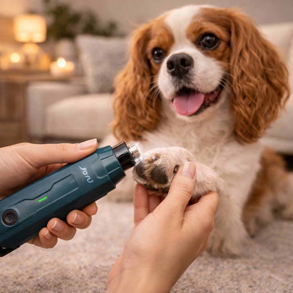 Cortauñas eléctrico recargable e inalámbrico para perros, recortador de uñas silencioso con luz LED, amoladora de uñas para mascotas para peluquería canina