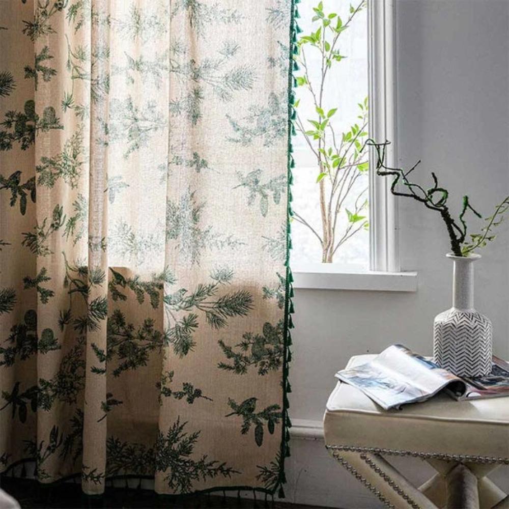 Grove Linen Curtain - Cotton-Linen Blend, Semi-Blackout for Living Room