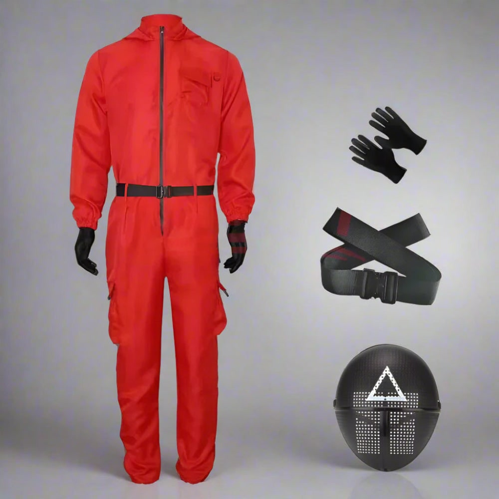 Conjunto de disfraz de máscara de guardia | Mono para adultos con accesorios para un atuendo atrevido