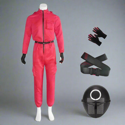 Conjunto de disfraz de máscara de guardia | Mono para adultos con accesorios para un atuendo atrevido