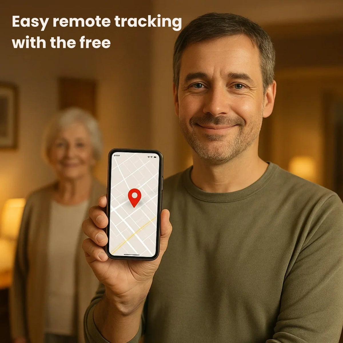Smartwatch for Seniors with Fall Detection, Elderly Monitoring Device with SOS Call, GPS Tracking and Medical Alert