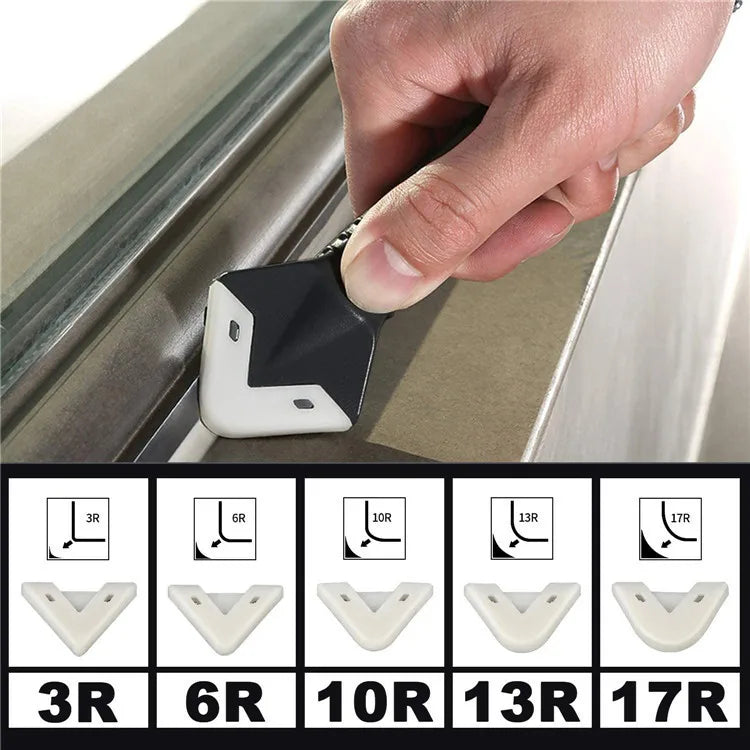 Multi-Purpose Caulk Finishing Tool Kit for Bathroom Kitchen Tile Grout Sealing Projects Silicone Smoothing Removal Edger