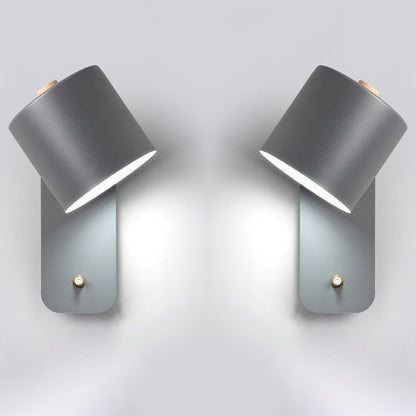 Metal Wall Sconce with On/Off Switch – LED Reading Light for Bedroom, Living Room & Hallway – Modern Minimalist Lighting Fixture