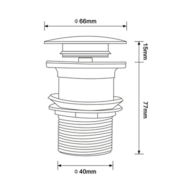 Vessel Sink Drain Assembly with Pop-Up Stopper for Modern Bathrooms – Overflow & Non-Overflow Configurations