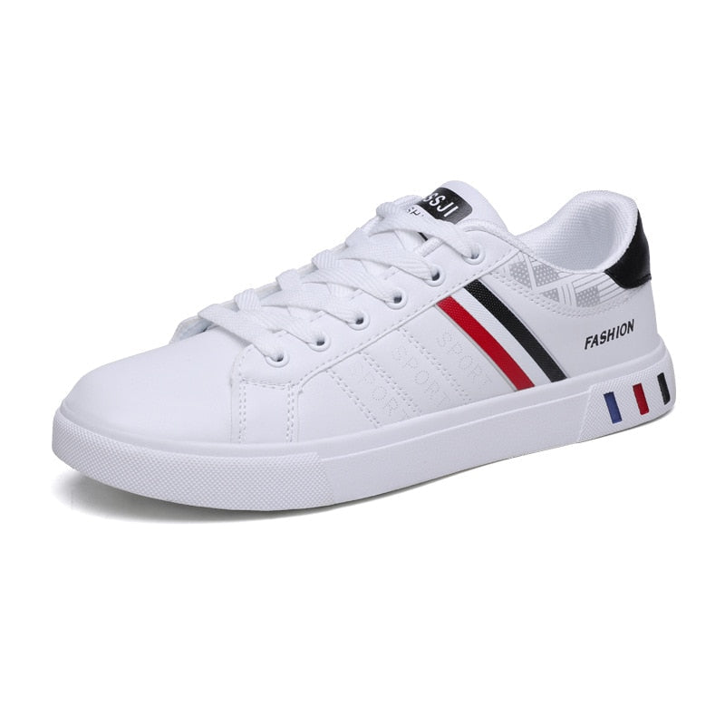 Tenis casuales de moda para hombre: calzado deportivo cómodo para el uso diario con detalles en contraste, ideal para combinar con jeans, shorts y ropa casual