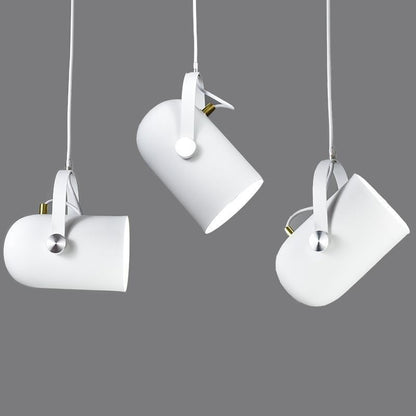 Adjustable Metal Drop Ceiling Fixture E27 Socket Warm Glow Tilting Shade Over Island Counter Dinette Task Modern Minimal Scandinavian Style