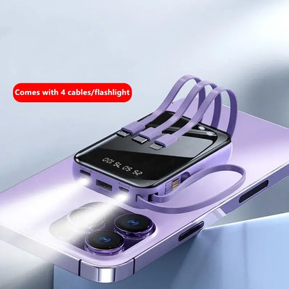 Ortekor Best Power Bank | Best Portable Charger with Integrated Cable Management & Digital Display | High-Capacity Portable Power Bank for iPhone, Samsung & Android