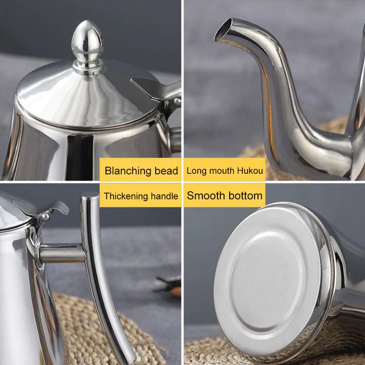 Stovetop Tea Kettle with Integrated Filter – Stainless Steel Water Boiler for Induction Gas Electric Ceramic Cooktops Coffee Pot