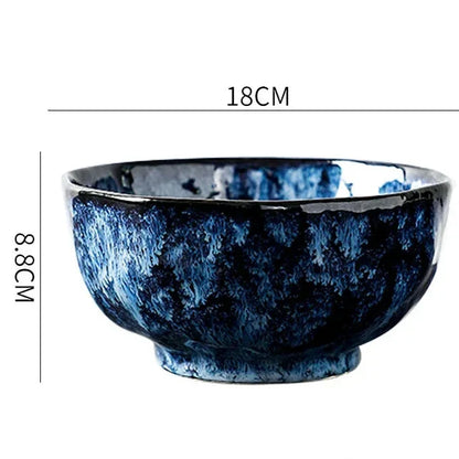 10-Piece Ceramic Dinnerware Set with Galaxy-Inspired Design for Everyday Dining & Special Occasions | Microwave & Dishwasher Safe