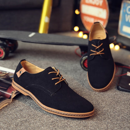 Men's Lace-Up Oxford Dress Shoes – Classic Leather Design for Work & Casual Wear, Versatile Formal Footwear
