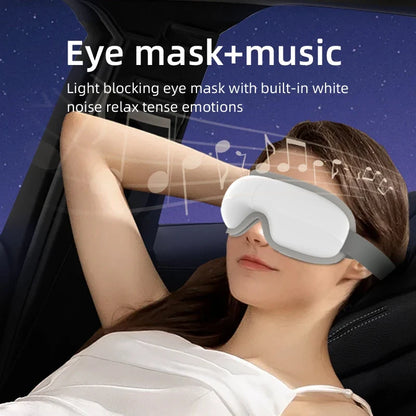 Serie de relajación | Masajeador de ojos con terapia de calor y amasamiento de puntos de acupuntura | Diseño de cobertura total para alivio del estrés y confort