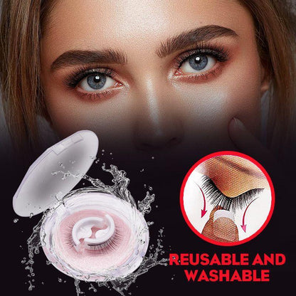 Self-Adhesive False Eyelashes No Glue Heat-Activated Reusable Lash Strips Natural Volume Long Styles Easy Apply 3-Second Hold Washable