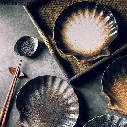 Ceramic Ocean Shell Serving Dish for Appetizers, Snacks & Seafood – Decorative Beach-Inspired Tableware for Coastal Dining Rooms, Kitchen Ta