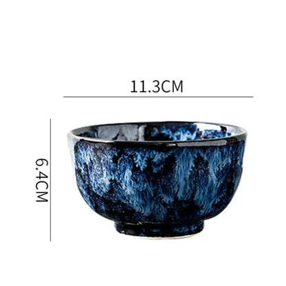 10-Piece Ceramic Dinnerware Set with Galaxy-Inspired Design for Everyday Dining & Special Occasions | Microwave & Dishwasher Safe