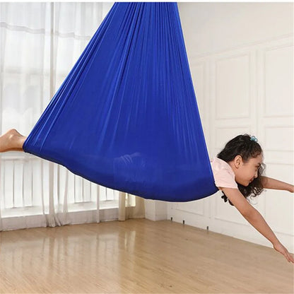 Indoor Sensory Swing for Kids – Cocoon Hammock Chair for Calming & Focus – Cotton Hanging Seat for Children's Play Room, Bedroom, Therapy