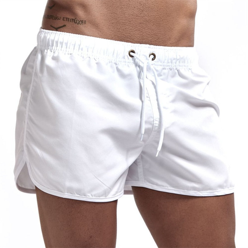 Men's Quick-Dry Swim Trunks with Drawstring & Back Pocket – Vibrant Colors for Beach & Pool
