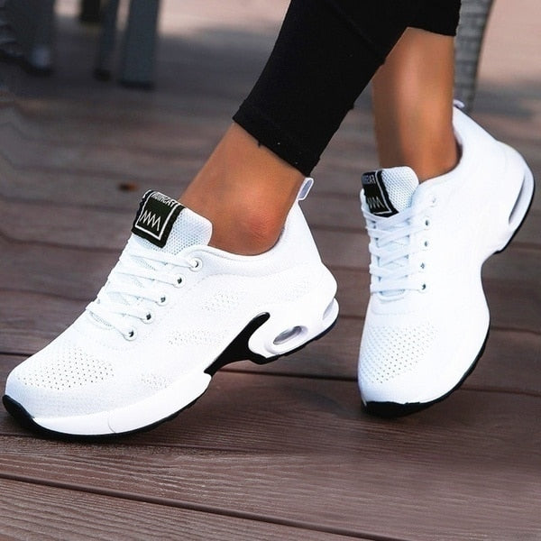 Women's Cushioned Walking Sneakers with Arch Support – Ergonomic Athletic Shoes for Daily Comfort, Training & Active Lifestyle