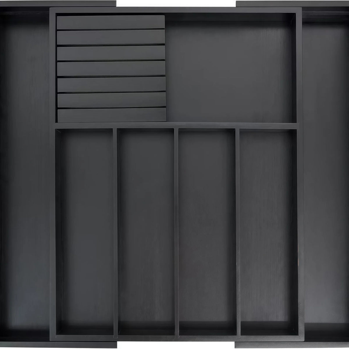 EcoCraft | Bamboo Drawer Organizer with Adjustable Compartments | Space-Saving Storage for Kitchenware and Knives