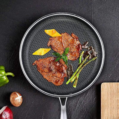 Stainless Steel Nonstick Frying Pan 11 Inch for Gas Induction Electric Ceramic Stovetops Dishwasher Safe
