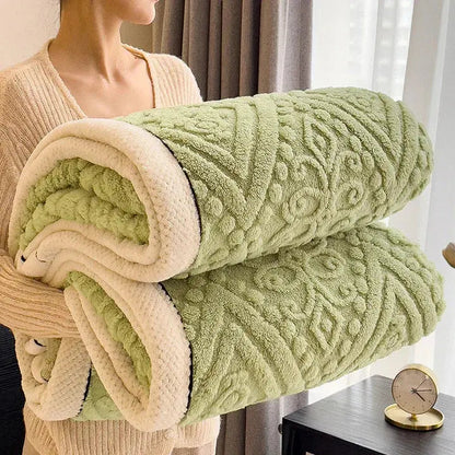 Reversible Sherpa Fleece Blanket – Double-Sided Plush Throw for Couch, Bed & Year-Round Comfort