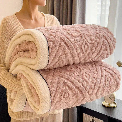 Reversible Sherpa Fleece Blanket – Double-Sided Plush Throw for Couch, Bed & Year-Round Comfort