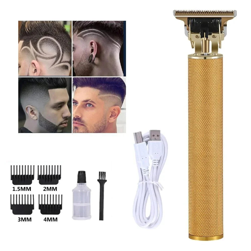 Cordless Hair Trimmer with T-Blade for Men | Rechargeable Electric Clipper for Beards, Outlining & Detail Work | Lithium Battery Grooming