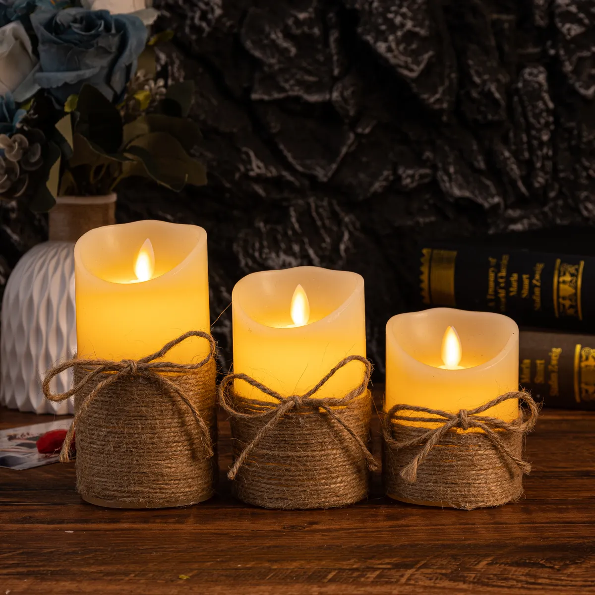 Flameless LED Candles with Realistic Flicker – Safe Battery-Operated Pillar Candles for Home Decor, Weddings, Dinners & Ambiance